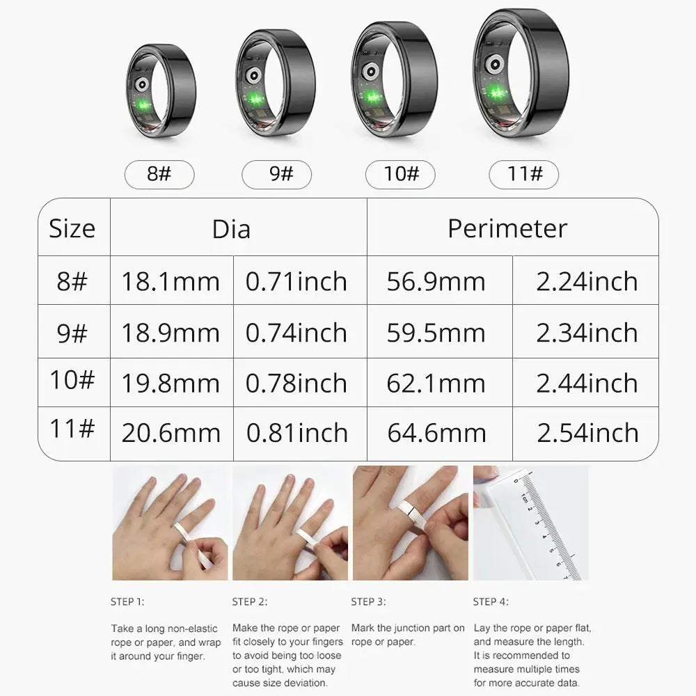 "2024 LEMFO Smart Ring R02 - Waterproof Health Tracker" TechGene